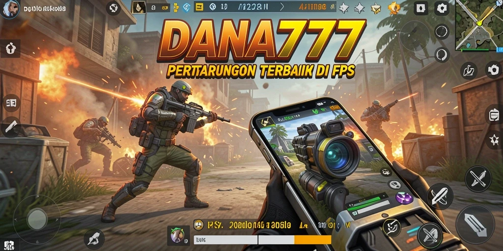 Tampilan gameplay intens dalam DANA777 saat bertempur di medan perang.