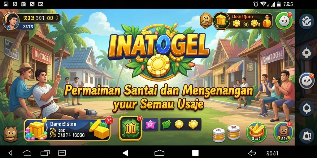 Tampilan menawan dari gameplay INATOGEL yang penuh warna.