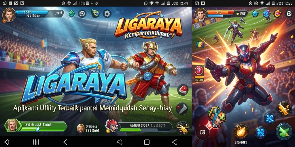 Tampilan antarmuka aplikasi LIGARAYA yang memudahkan navigasi pengguna.