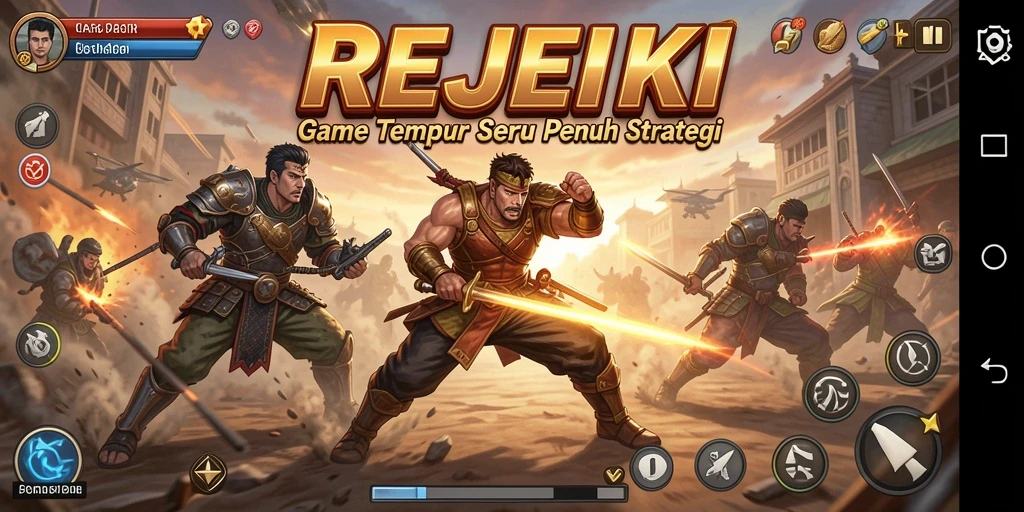 Screenshot gameplay menunjukkan aksi menegangkan di REJEKI.