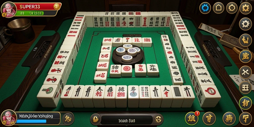 Gameplay SUPER33 yang menantang dan menarik dalam Mahjong.