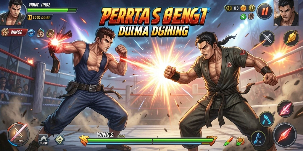 Screenshot gameplay WIN62 yang menampilkan aksi pertarungan yang mendebarkan.